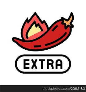 spicy level extra color icon vector. spicy level extra sign. isolated symbol illustration. spicy level extra color icon vector illustration