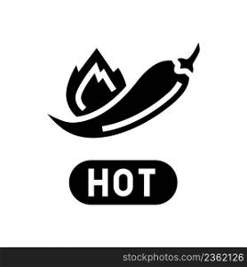 spicy level hot glyph icon vector. spicy level hot sign. isolated contour symbol black illustration. spicy level hot glyph icon vector illustration