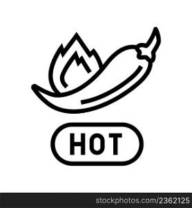 spicy level hot line icon vector. spicy level hot sign. isolated contour symbol black illustration. spicy level hot line icon vector illustration