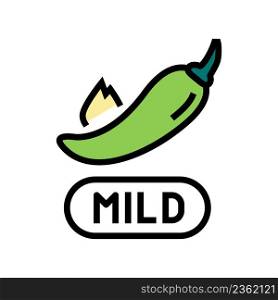 spicy level mild color icon vector. spicy level mild sign. isolated symbol illustration. spicy level mild color icon vector illustration