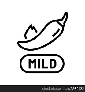 spicy level mild line icon vector. spicy level mild sign. isolated contour symbol black illustration. spicy level mild line icon vector illustration