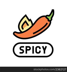 spicy level spicy color icon vector. spicy level spicy sign. isolated symbol illustration. spicy level spicy color icon vector illustration