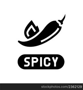 spicy level spicy glyph icon vector. spicy level spicy sign. isolated contour symbol black illustration. spicy level spicy glyph icon vector illustration