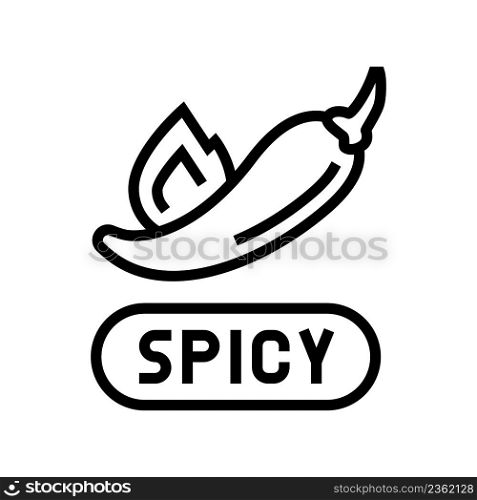 spicy level spicy line icon vector. spicy level spicy sign. isolated contour symbol black illustration. spicy level spicy line icon vector illustration