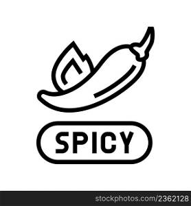 spicy level spicy line icon vector. spicy level spicy sign. isolated contour symbol black illustration. spicy level spicy line icon vector illustration