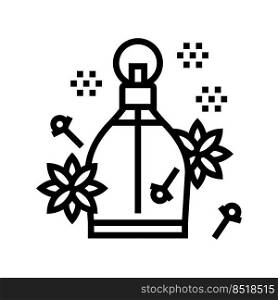 spicy notes perfume line icon vector. spicy notes perfume sign. isolated contour symbol black illustration. spicy notes perfume line icon vector illustration