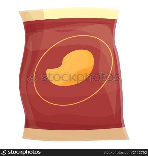 Spicy potato chips icon cartoon vector. Crunchy snack. Hot food. Spicy potato chips icon cartoon vector. Crunchy snack