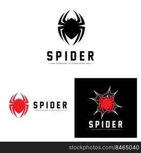 Spider and Cobweb Logo Vector Icons,animals making nests,for Halloween,costumes