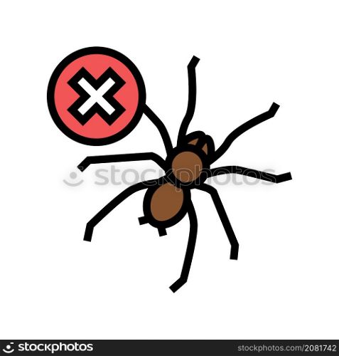 spider control color icon vector. spider control sign. isolated symbol illustration. spider control color icon vector illustration
