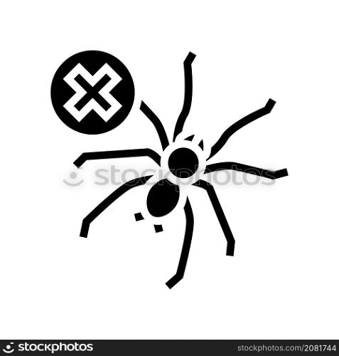 spider control glyph icon vector. spider control sign. isolated contour symbol black illustration. spider control glyph icon vector illustration