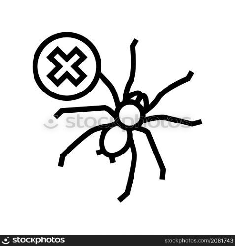 spider control line icon vector. spider control sign. isolated contour symbol black illustration. spider control line icon vector illustration