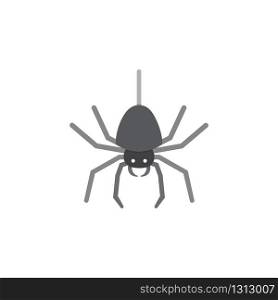 Spider. Flat color icon. Isolated animal vector illustration