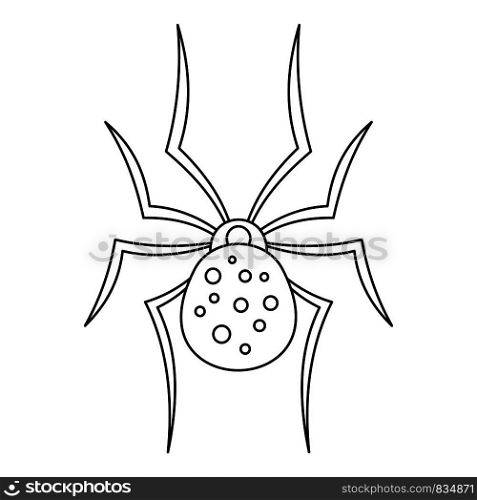Spider icon. Outline spider vector icon for web design isolated on white background. Spider icon, outline style