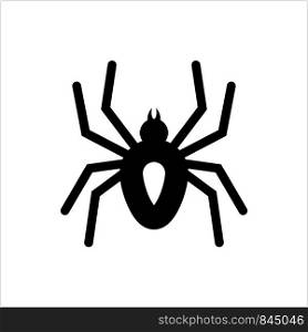 Spider Icon, Spider Vector Art Illustration