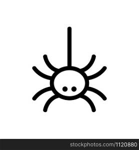 Spider icon vector. A thin line sign. Isolated contour symbol illustration. Spider icon vector. Isolated contour symbol illustration
