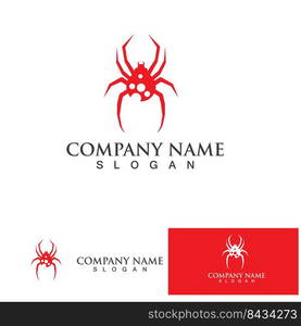 spider illustration logo vector template-vector