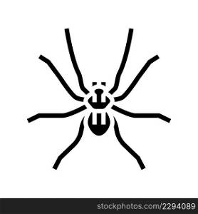 spider insect glyph icon vector. spider insect sign. isolated contour symbol black illustration. spider insect glyph icon vector illustration