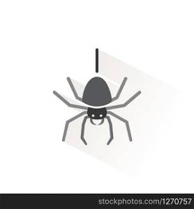 Spider. Isolated color icon. Animal glyph vector illustration