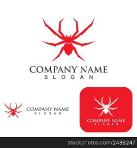Spider logo and symbol vector template elements