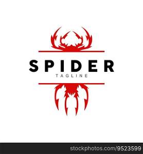 Spider Logo Animal Insect Symbol Design Simple Silhouette Illustration