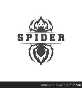 Spider Logo Animal Insect Symbol Design Simple Silhouette Illustration