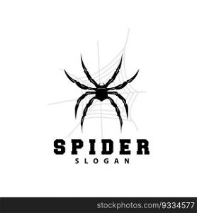 Spider Logo, Insect Animal Vector, Premium Vintage Design, Icon Template Symbol