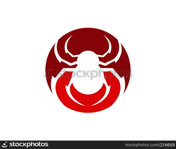 Spider logo template vector icon illustration design