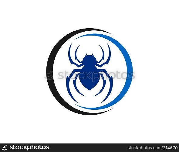 Spider logo template vector icon illustration design