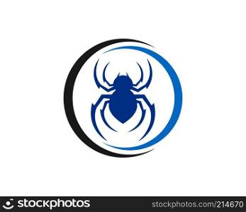 Spider logo template vector icon illustration design