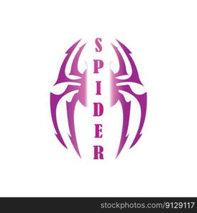 spider logo vector and illustration template design