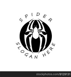 spider logo vector and illustration template design