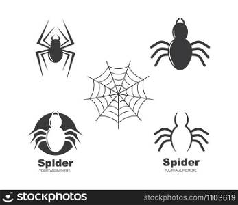 spider logo vector illustration template