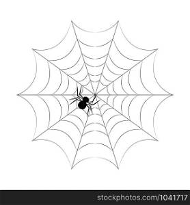 spider on the web in flat style, vector illustration. spider on the web in flat style, vector