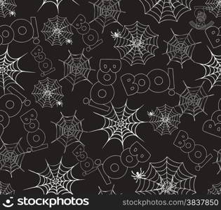 spider on webs seamless pattern