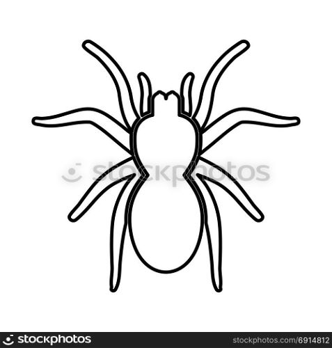 Spider or tarantula black icon .