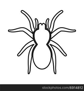 Spider or tarantula black icon .