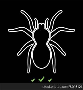 Spider or tarantula it is white icon .. Spider or tarantula it is white icon . Flat style