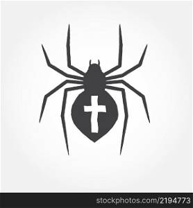 Spider outline icon. Vector illustration isolated on white background. For web design, banner, flyer, mobile and application interface, also useful for infographics. Spider silhouette.- stock vector.. Spider outline icon.