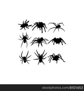 Spider silhouette collection set creative design Vector Image