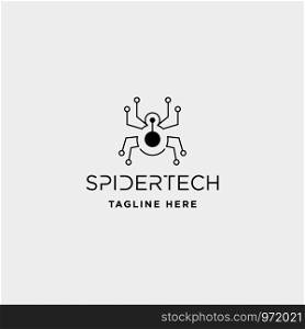 spider technology logo vector internet network symbol icon illustration. spider technology logo vector internet network symbol icon