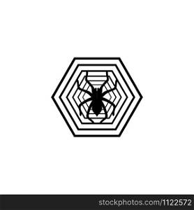 Spider vector and insect animal design logo