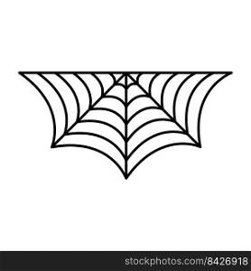 Spider web. Halloween hand drawn cobweb. Vector illustration isolated on white.. Spider web. Halloween hand drawn cobweb.