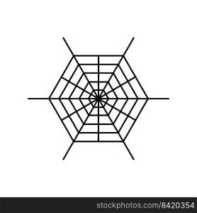 Spider web icon logo vector illustration