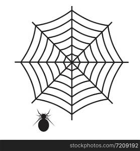 spider web icon on white background. flat style. spider web and spider icon for your web site design, logo, app, UI. spider web symbol. spider web and spider sign.