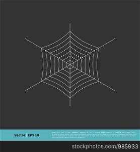Spider Web Icon Vector Logo Template Illustration Design. Vector EPS 10.