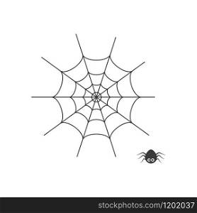 spider web ilustration logo vector template