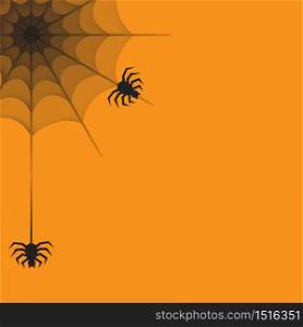 Spider Web with spider in paper art style