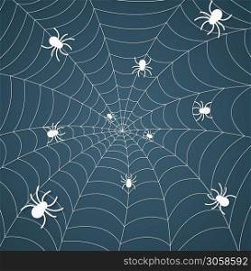 spider web with spiders, cobweb pattern background