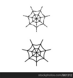 Spiders Happy Halloween icon vector illustration