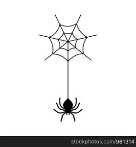 Spiders Happy Halloween icon vector illustration